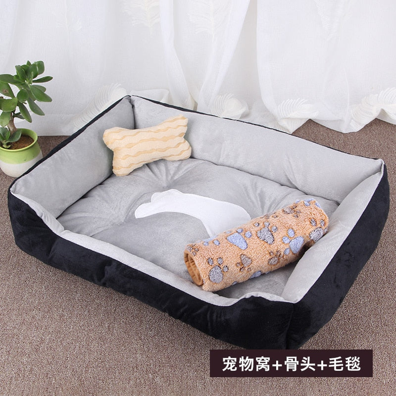 Cama para perros y mascotas, sofá cálido, alfombrillas para perros para perros pequeños, medianos y grandes, cama suave para mascotas para perros, casa lavable para gatos, cachorros, alfombrilla de algodón para perrera