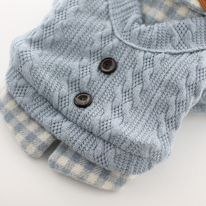 Abrigo grueso y cálido para perro, camisa a cuadros para cachorro y gato, suéter, chaqueta para perros pequeños, Sudadera de punto Bichon, ropa para mascotas L, Invierno
