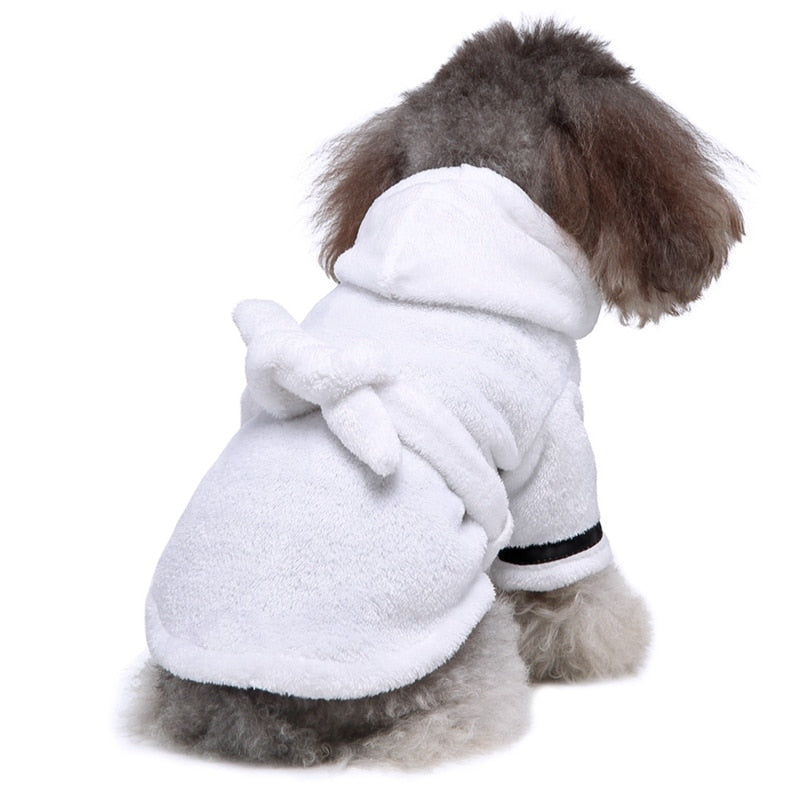 Bata de baño suave para mascotas, ropa de dormir para perros y gatos, toalla de secado para cachorros, accesorios para mascotas