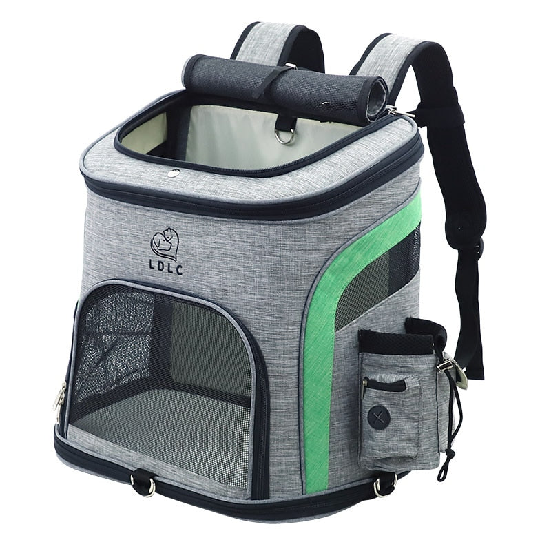 Bolsa de viaje para mascotas, Mochila deportiva portátil, plegable y transpirable, juguete para gatos y perros medianos