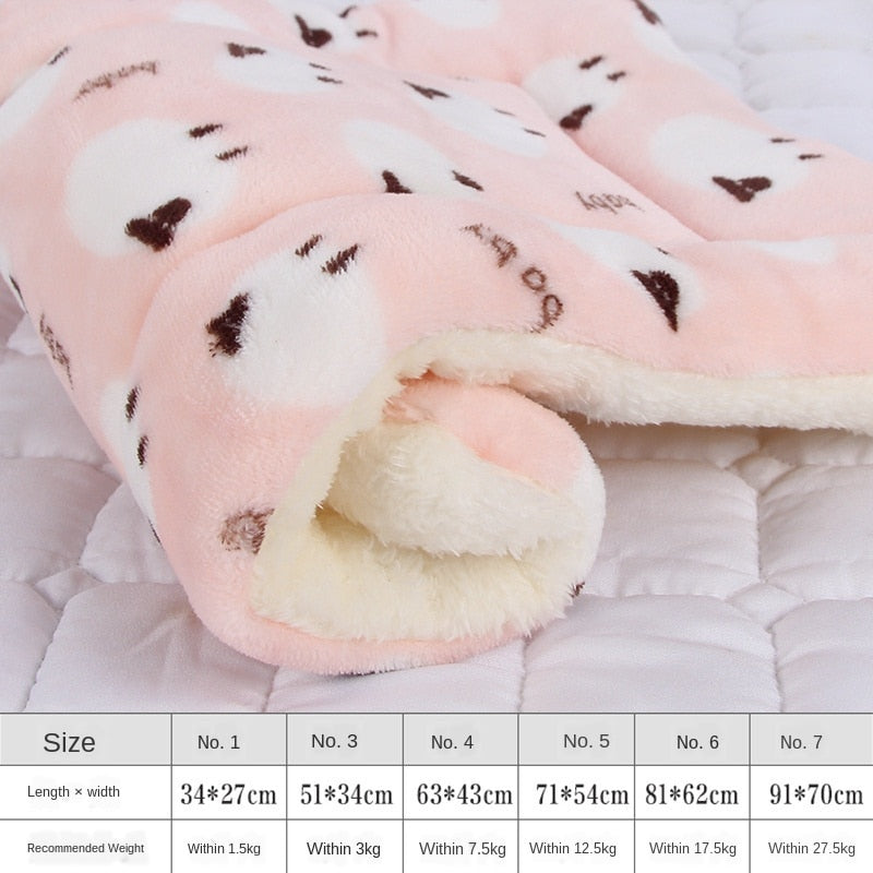 Alfombrillas gruesas para mascotas, cama suave para gatos, alfombrilla para perros pequeños y grandes, manta de invierno, productos para mascotas