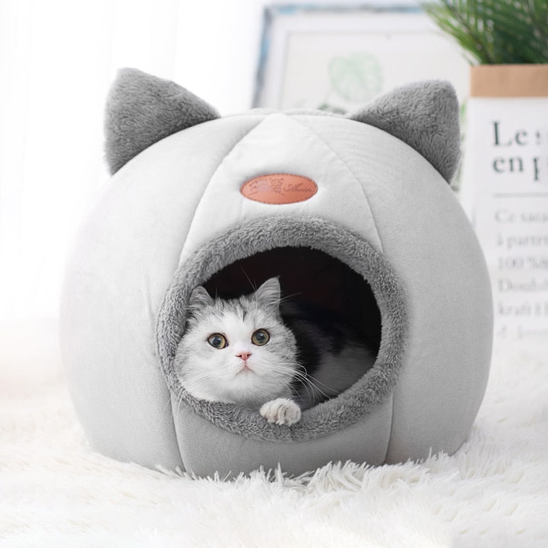 Cama cómoda para dormir profundamente en invierno para Gato, cesta para casa de perro pequeña, productos para mascotas, tienda de campaña acogedora, nido de cueva, Cama Gato interior, novedad