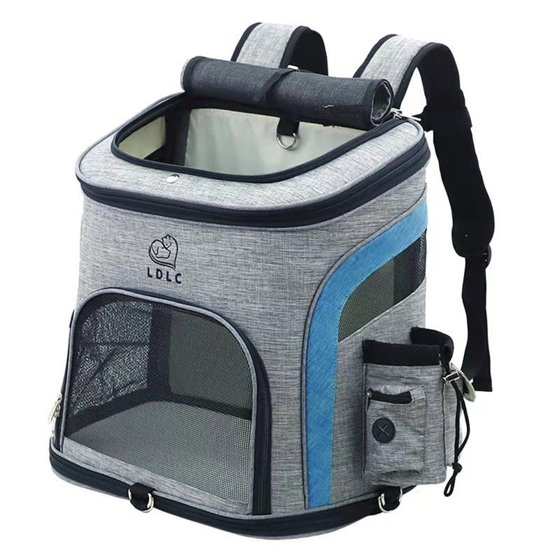 Bolsa de viaje para mascotas, Mochila deportiva portátil, plegable y transpirable, juguete para gatos y perros medianos