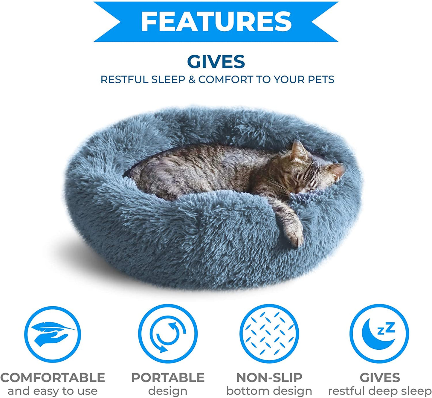 Cama redonda para gatos y perros, tapete de felpa suave y larga, cesta cálida, cojín, sofá, perrera para lavar a máquina
Cama redonda para gatos y perros, tapete de felpa suave y larga, cesta cálida, cojín, sofá, perrera para