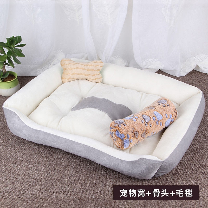 Cama para perros y mascotas, sofá cálido, alfombrillas para perros para perros pequeños, medianos y grandes, cama suave para mascotas para perros, casa lavable para gatos, cachorros, alfombrilla de algodón para perrera