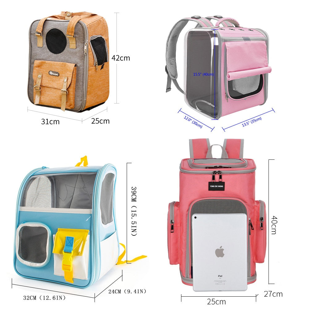 Mochila porta gato para mascotas, bolsa de viaje para gatos pequeños, bolsa de transporte para cachorros, productos portátiles, 5 estilos