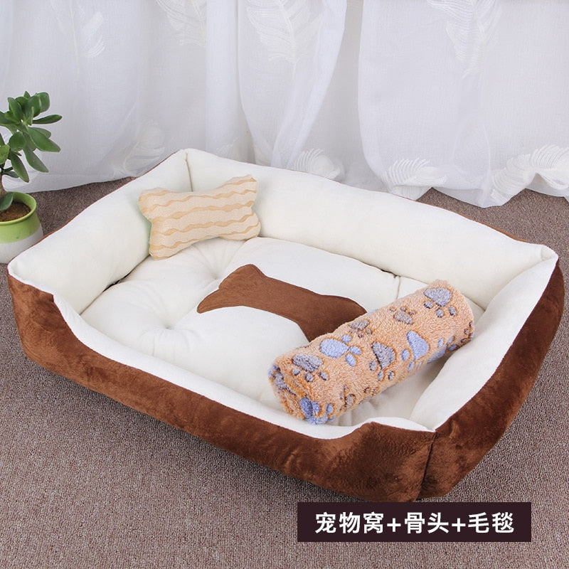 Cama para perros y mascotas, sofá cálido, alfombrillas para perros para perros pequeños, medianos y grandes, cama suave para mascotas para perros, casa lavable para gatos, cachorros, alfombrilla de algodón para perrera