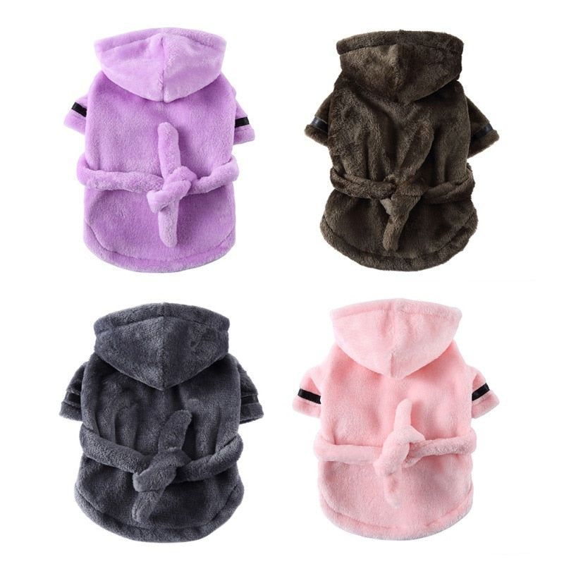Bata de baño suave para mascotas, ropa de dormir para perros y gatos, toalla de secado para cachorros, accesorios para mascotas