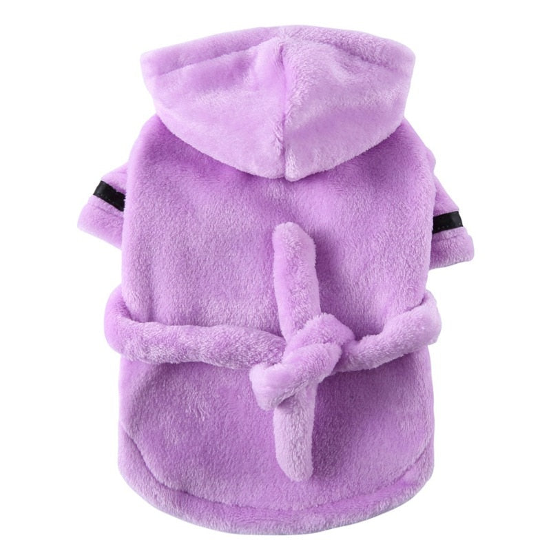 Bata de baño suave para mascotas, ropa de dormir para perros y gatos, toalla de secado para cachorros, accesorios para mascotas