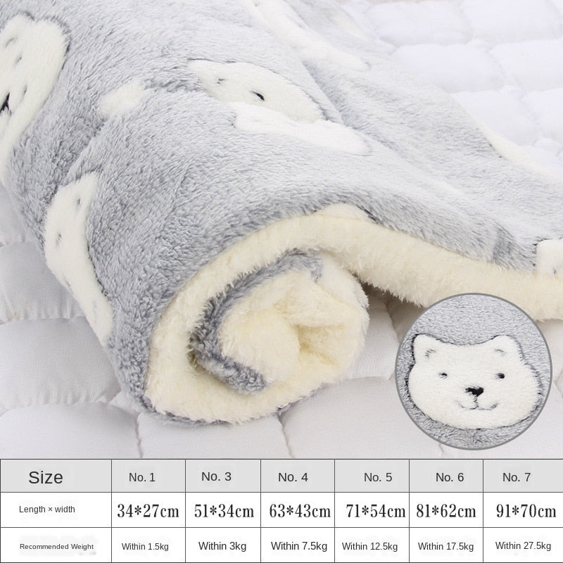 Alfombrillas gruesas para mascotas, cama suave para gatos, alfombrilla para perros pequeños y grandes, manta de invierno, productos para mascotas
