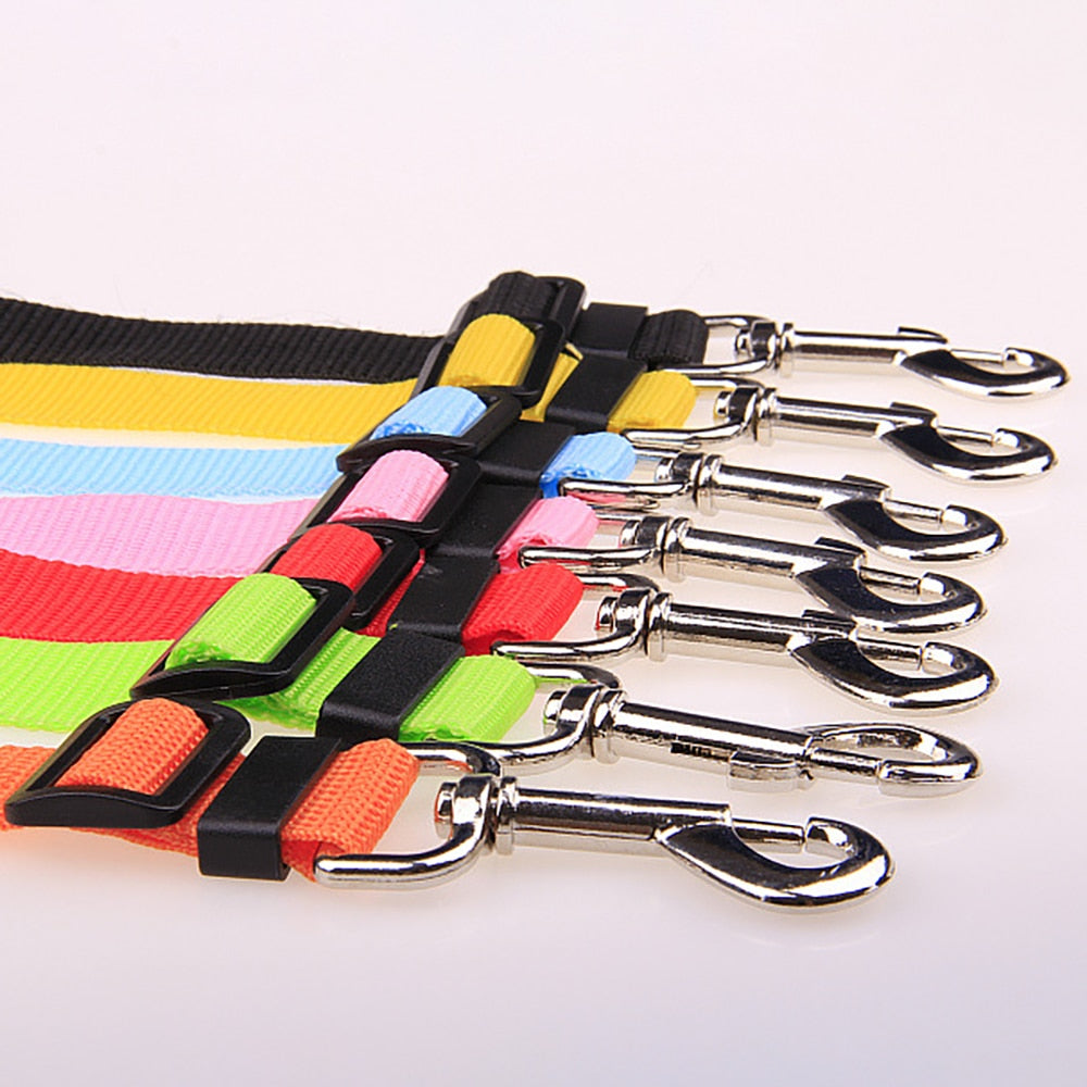Cinturón de seguridad ajustable para perro y gato, correa de seguridad para vehículo, Collar de tracción de viaje, arnés para perro, Clip de plomo, producto para mascotas