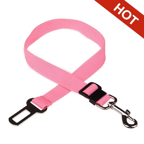 Cinturón de seguridad ajustable para perro y gato, correa de seguridad para vehículo, Collar de tracción de viaje, arnés para perro, Clip de plomo, producto para mascotas