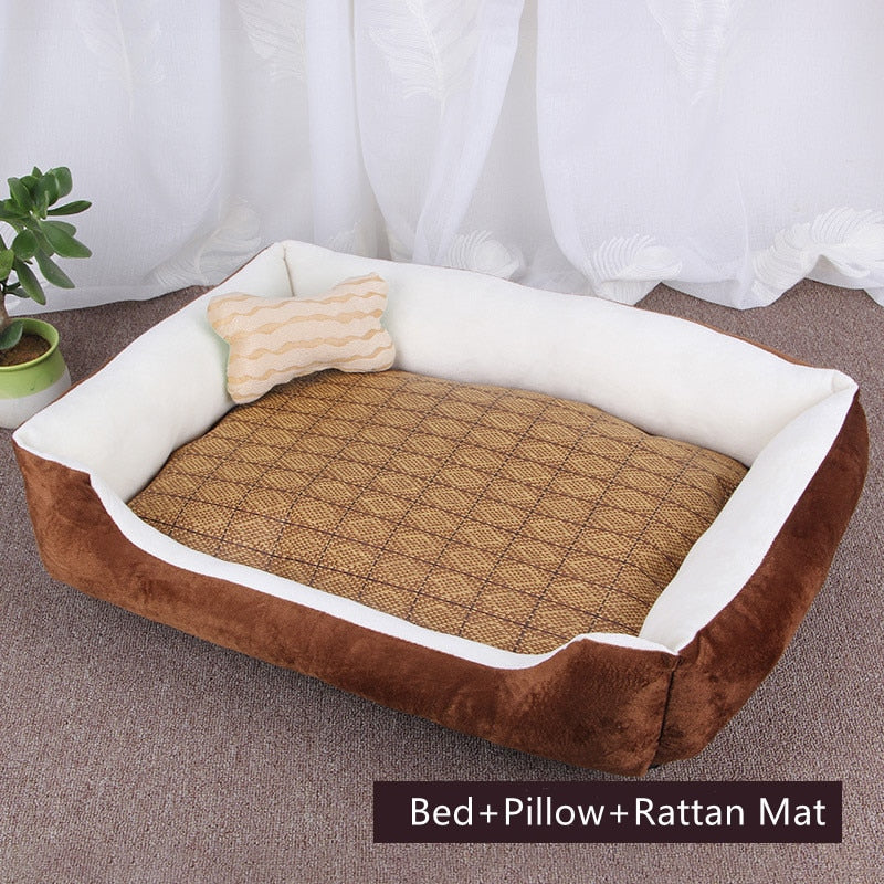 Cama para perros y mascotas, sofá cálido, alfombrillas para perros para perros pequeños, medianos y grandes, cama suave para mascotas para perros, casa lavable para gatos, cachorros, alfombrilla de algodón para perrera