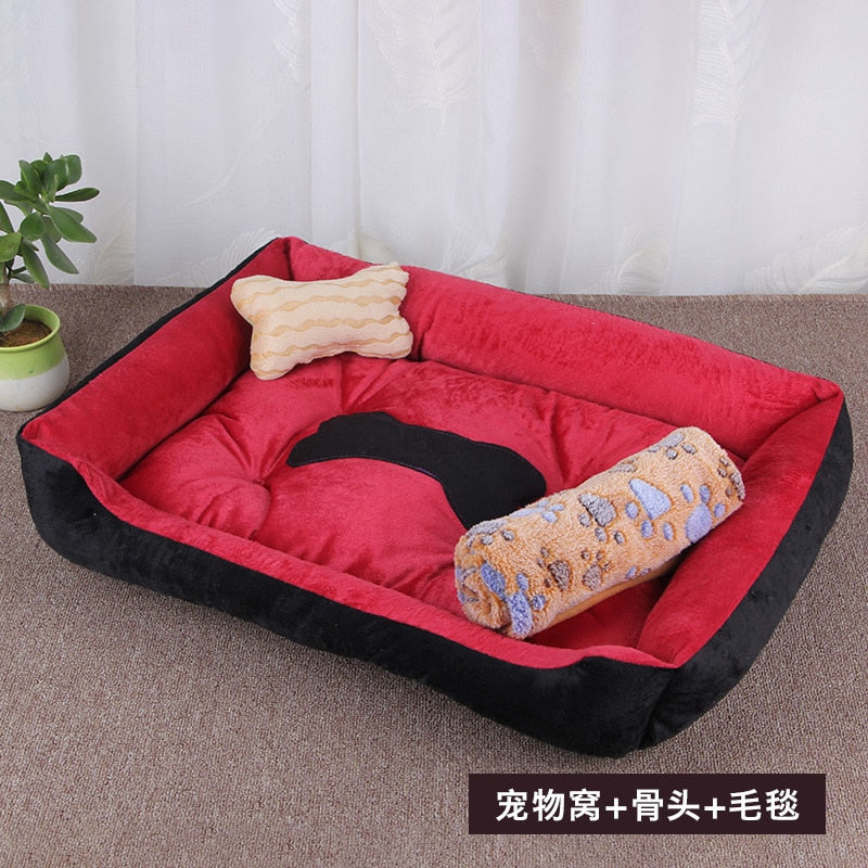 Cama para perros y mascotas, sofá cálido, alfombrillas para perros para perros pequeños, medianos y grandes, cama suave para mascotas para perros, casa lavable para gatos, cachorros, alfombrilla de algodón para perrera
