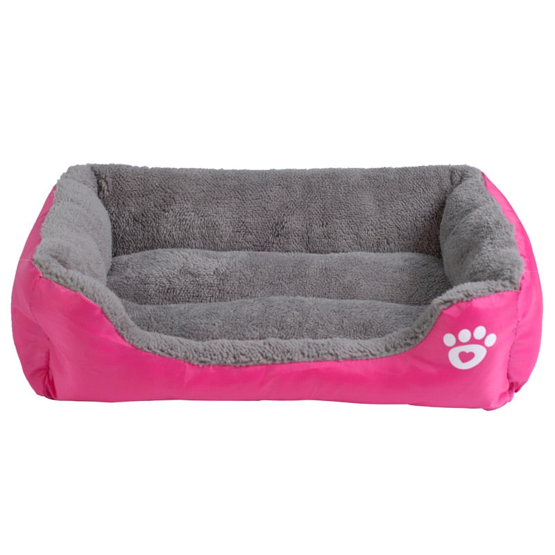 S-3XL Del Color Del Caramelo de la Pata del Animal Doméstico Sofá Camas Para Perros Impermeable Inferior Suave Fleece Caliente de la Casa Cama del Gato