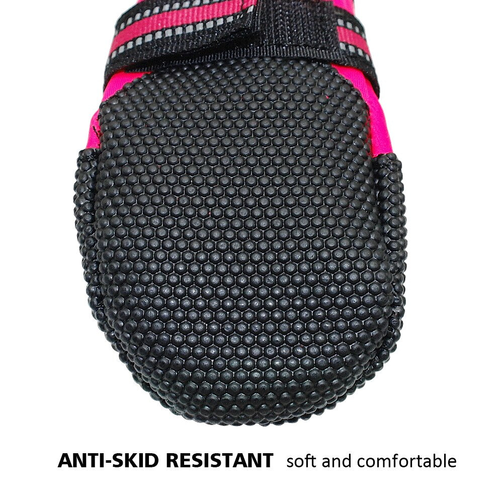 Zapatos impermeables de invierno para mascotas, botas antideslizantes para la nieve, Protector de patas, reflectante cálido para perros medianos y grandes, Labrador y Husky, 4 Uds.