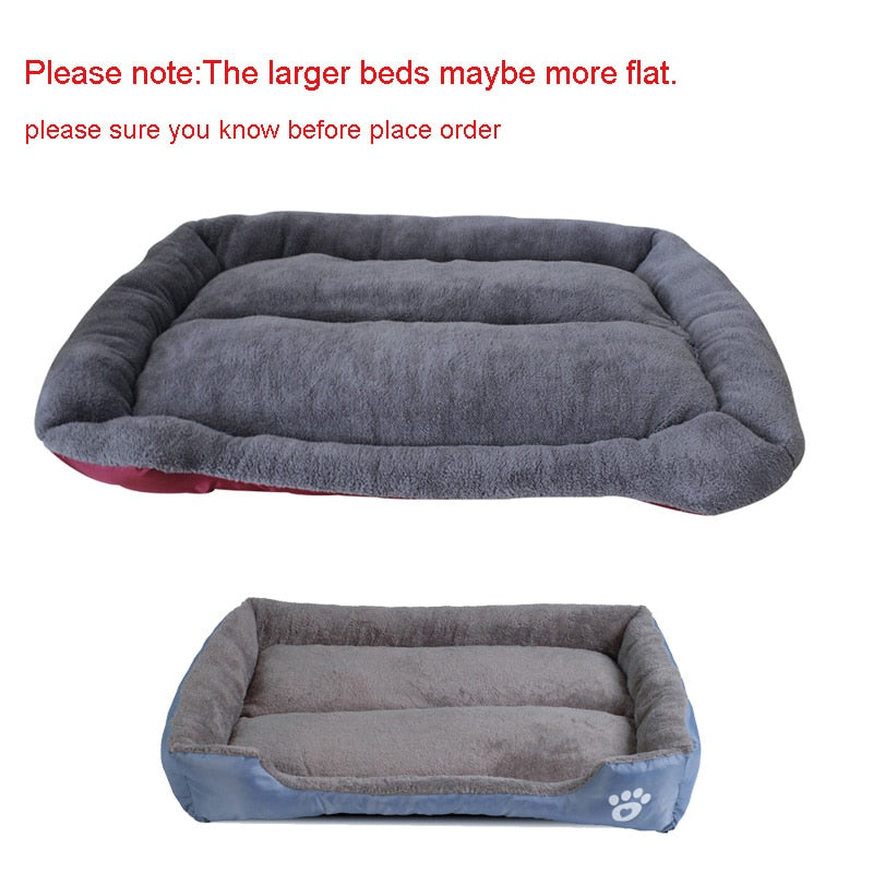 S-3XL Del Color Del Caramelo de la Pata del Animal Doméstico Sofá Camas Para Perros Impermeable Inferior Suave Fleece Caliente de la Casa Cama del Gato
