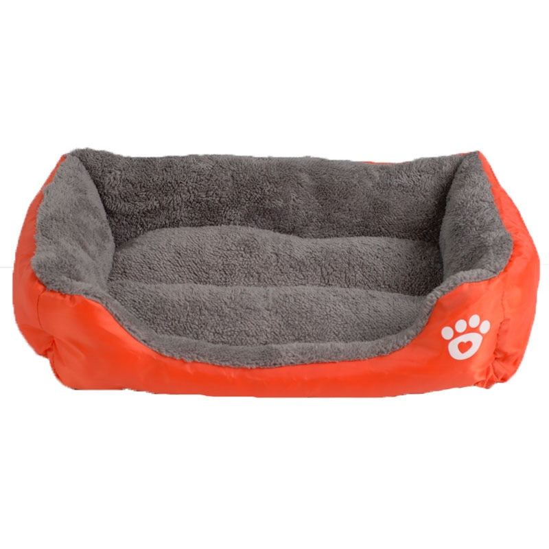 S-3XL Del Color Del Caramelo de la Pata del Animal Doméstico Sofá Camas Para Perros Impermeable Inferior Suave Fleece Caliente de la Casa Cama del Gato