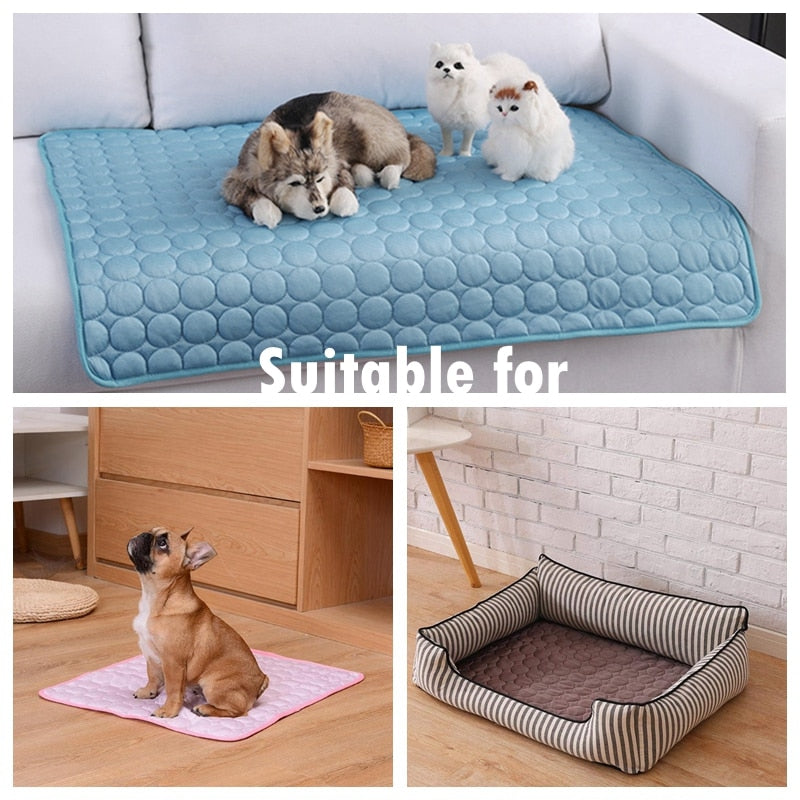 Esterilla transpirable para perros y gatos, manta refrescante para sofá, cama o coche, tapete lavable para mascotas, animales pequeños, medianos y grandes, para el verano