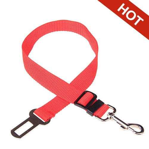 Cinturón de seguridad ajustable para perro y gato, correa de seguridad para vehículo, Collar de tracción de viaje, arnés para perro, Clip de plomo, producto para mascotas