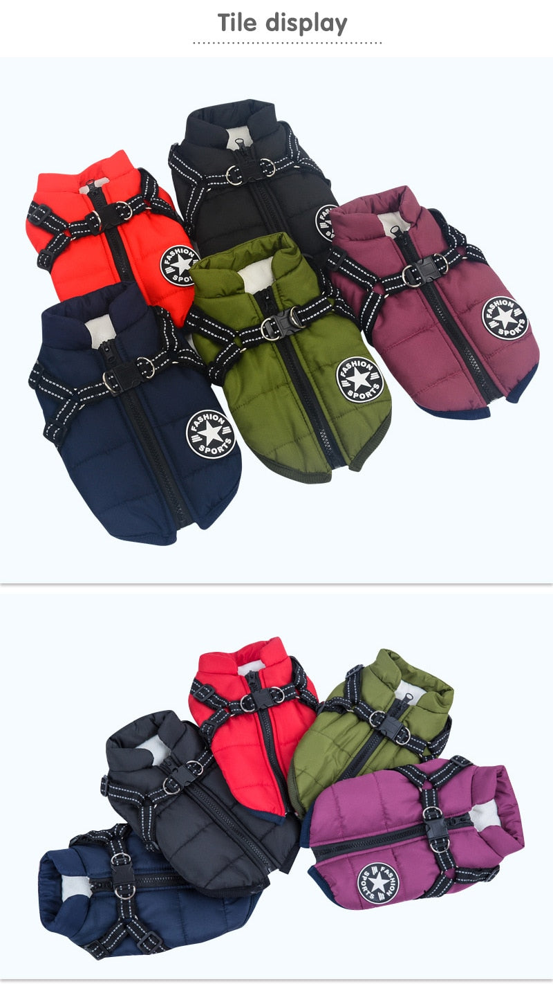 Impermeable de invierno para perros, chaqueta para lluvia. Todos los tamaños.