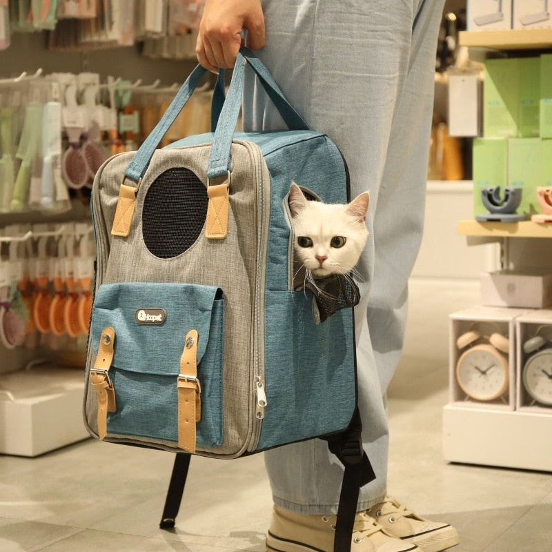 Mochila porta gato para mascotas, bolsa de viaje para gatos pequeños, bolsa de transporte para cachorros, productos portátiles, 5 estilos