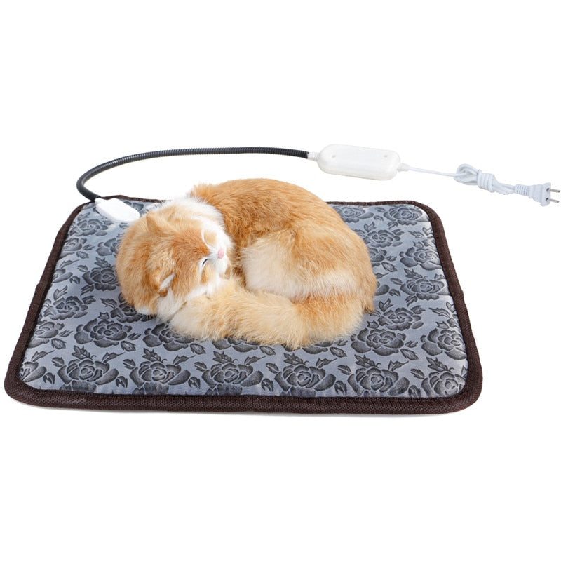Almohadilla de calefacción eléctrica impermeable para mascotas, calentador de cama de invierno para perros y gatos, manta cálida, enchufe europeo y estadounidense, 3 modos, 45cm x 45cm
Almohadilla de calefacción eléctrica im