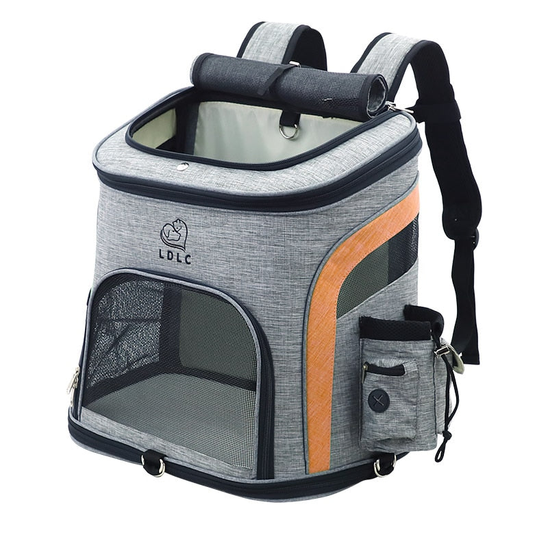 Bolsa de viaje para mascotas, Mochila deportiva portátil, plegable y transpirable, juguete para gatos y perros medianos