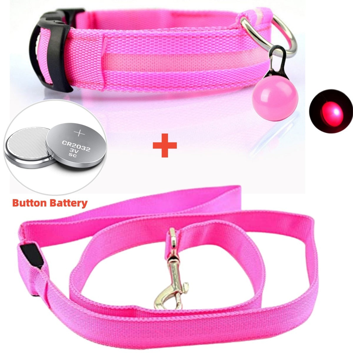 Correa Led brillante para perro, Collar luminoso con colgante, luz de lujo para perros y gatos, accesorios intermitentes de seguridad nocturna
