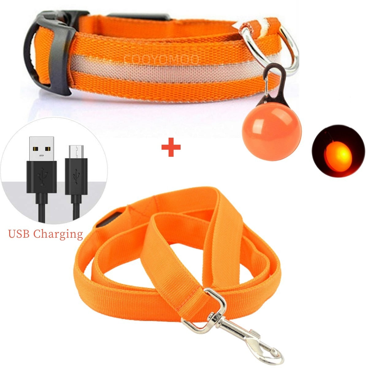 Correa Led brillante para perro, Collar luminoso con colgante, luz de lujo para perros y gatos, accesorios intermitentes de seguridad nocturna