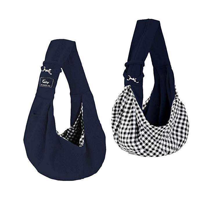 CUBY-Bolsa de transporte para mascotas, Mochila pequeña ajustable para transportar perros, cabestrillo para gatos, bolso de viaje