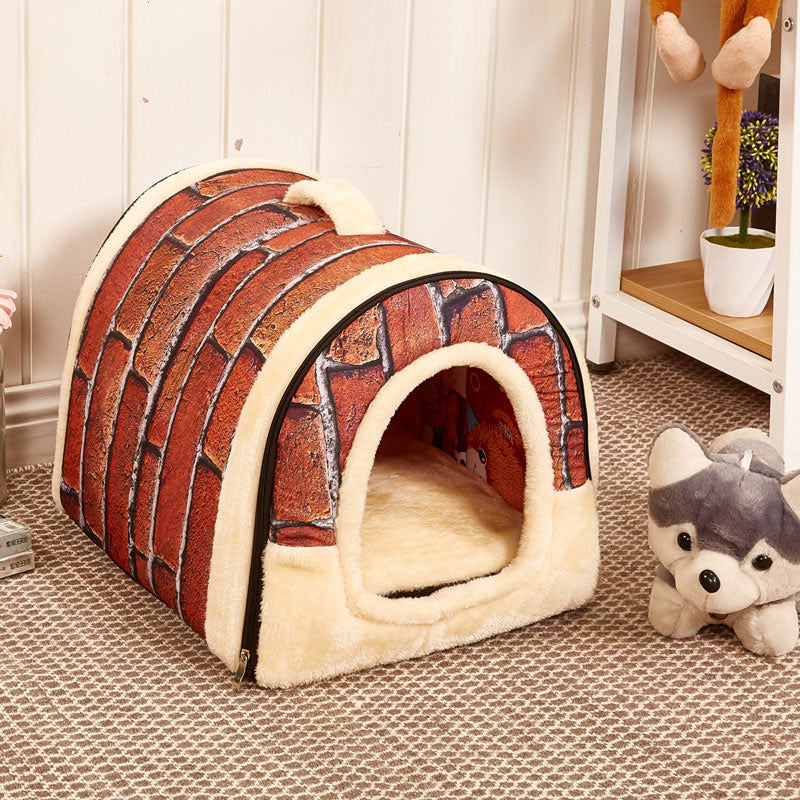 Caseta de Interior para Perro y Gato, Cama para Mascotas Pequeñas, Casa, Productos para Animales, Cesta, Guarida
