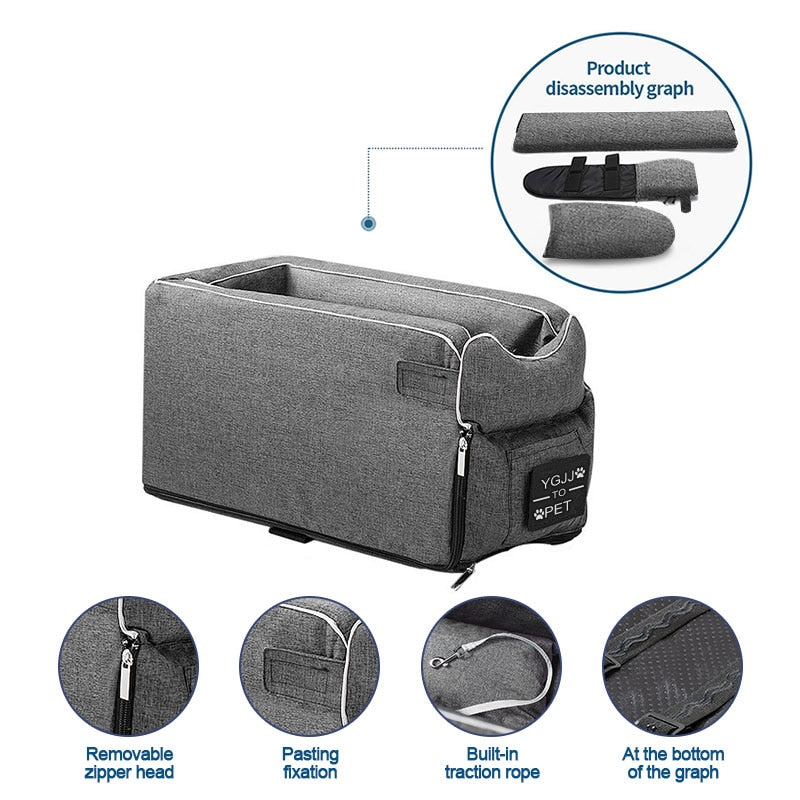 Cama portátil de viaje para gato y perro, asiento de seguridad para coche, Protector de transporte para perros pequeños, Chihuahua, Teddy