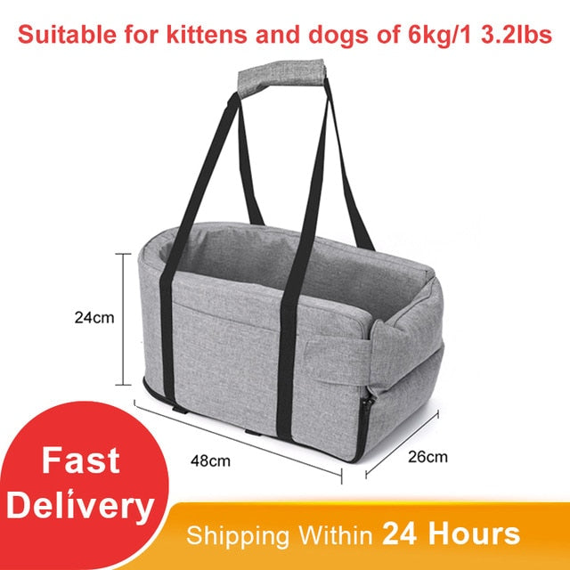 Cama portátil de viaje para gato y perro, asiento de seguridad para coche, Protector de transporte para perros pequeños, Chihuahua, Teddy