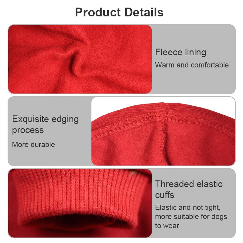 Ropa de lana suave para perro, sudadera cálida con capucha para Chihuahua, Bulldog Francés, Labrador