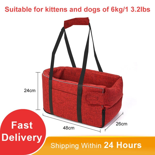 Cama portátil de viaje para gato y perro, asiento de seguridad para coche, Protector de transporte para perros pequeños, Chihuahua, Teddy
