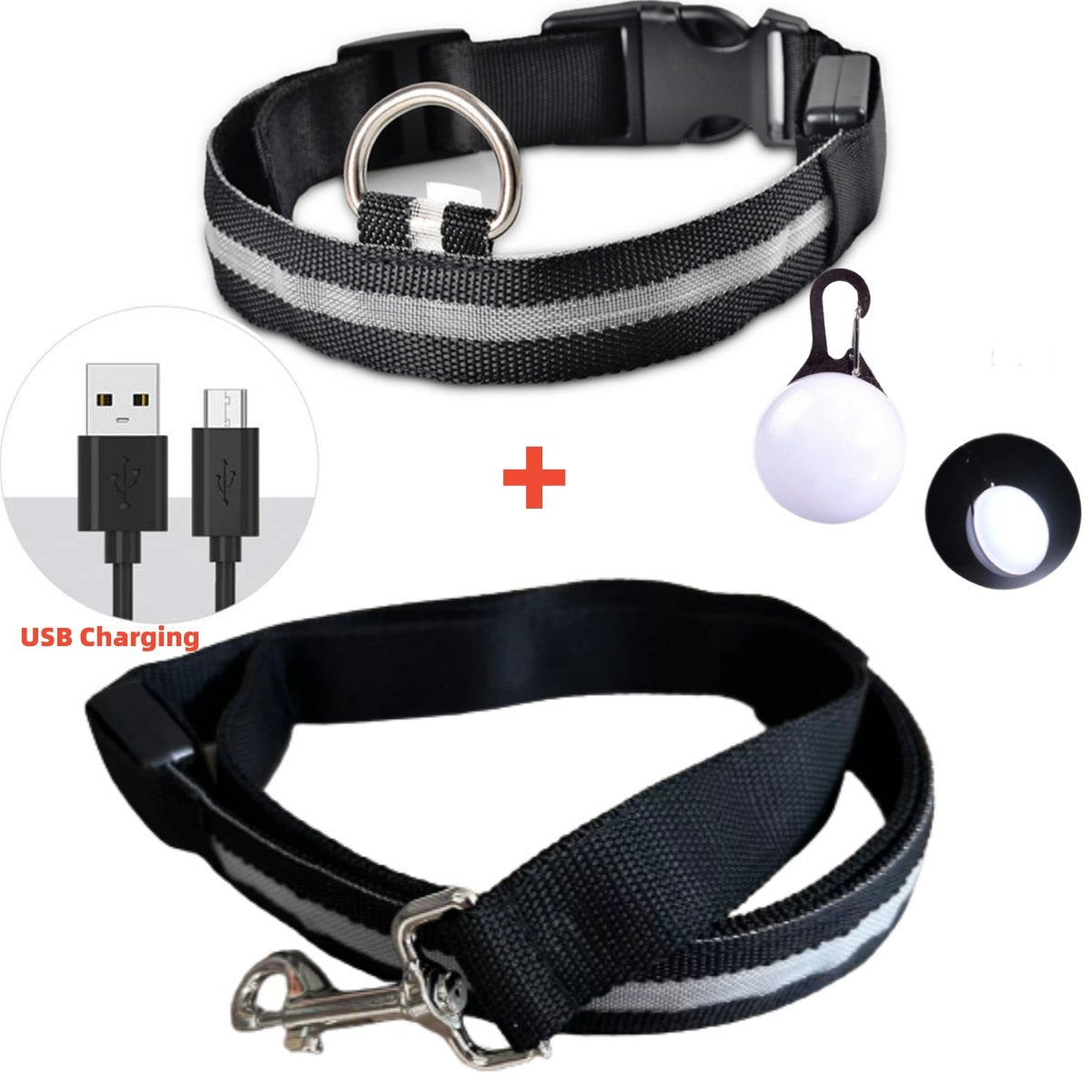 Correa Led brillante para perro, Collar luminoso con colgante, luz de lujo para perros y gatos, accesorios intermitentes de seguridad nocturna