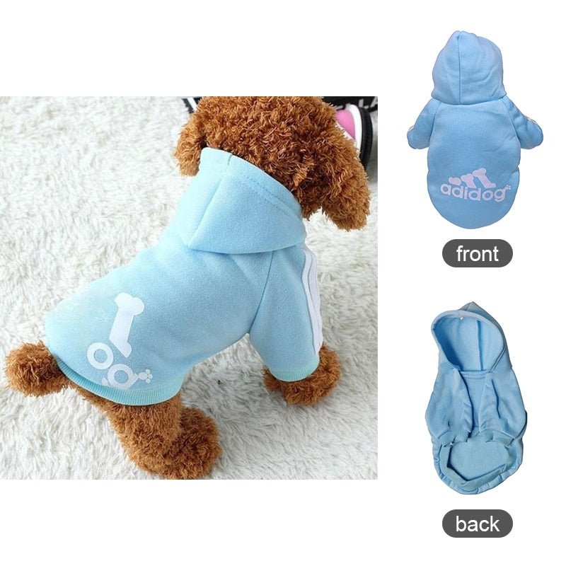 Ropa de lana suave para perro, sudadera cálida con capucha para Chihuahua, Bulldog Francés, Labrador
