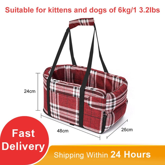 Cama portátil de viaje para gato y perro, asiento de seguridad para coche, Protector de transporte para perros pequeños, Chihuahua, Teddy