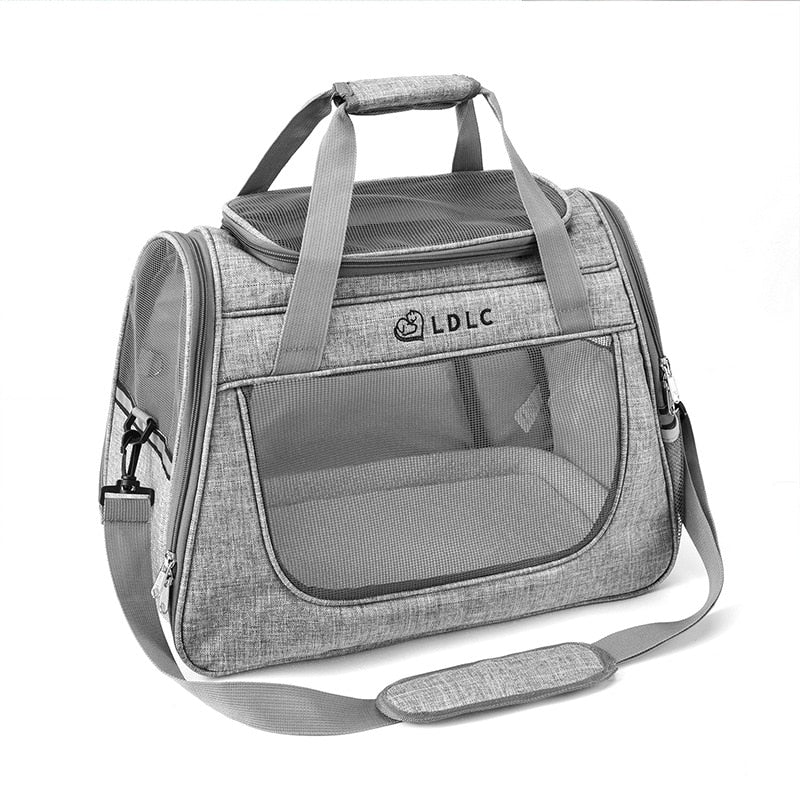 Bolsa de transporte de viaje para mascotas, caja de varilla de tracción, portátil y transpirable, bolsa de transporte para gatos, mochila para perros