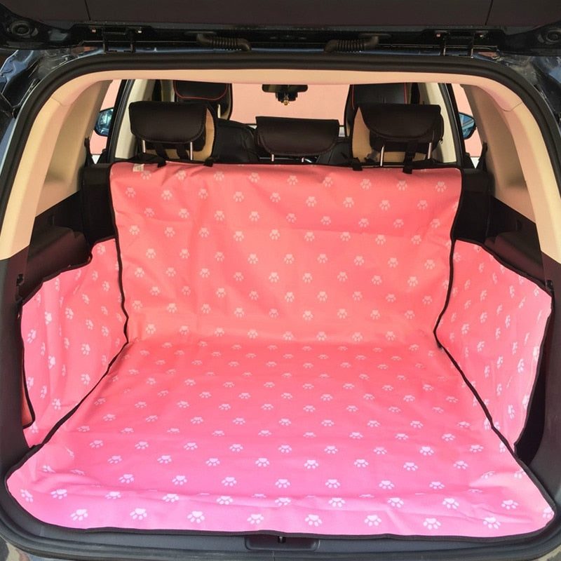 CAWAYI KENNEL-Protector de asiento de coche para mascotas, alfombrilla para maletero, funda protectora para transporte de gatos y perros, soporte para coche