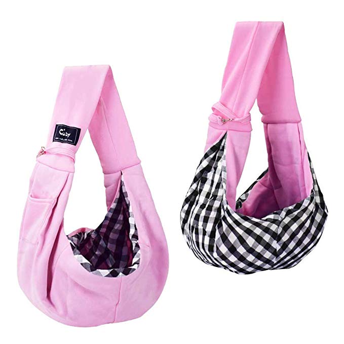 CUBY-Bolsa de transporte para mascotas, Mochila pequeña ajustable para transportar perros, cabestrillo para gatos, bolso de viaje