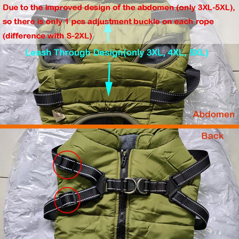 Impermeable de invierno para perros, chaqueta para lluvia. Todos los tamaños.