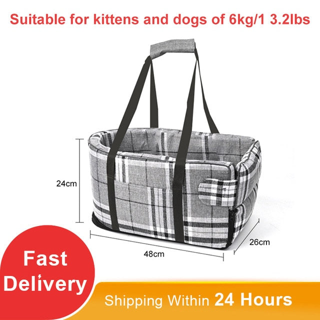 Cama portátil de viaje para gato y perro, asiento de seguridad para coche, Protector de transporte para perros pequeños, Chihuahua, Teddy