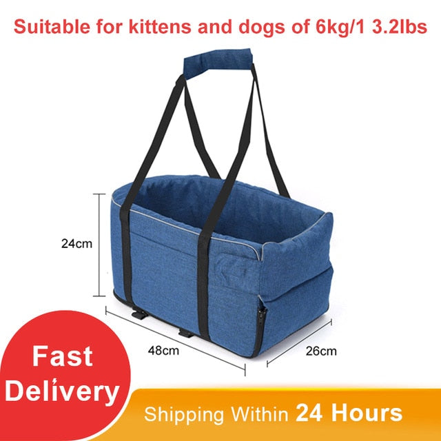 Cama portátil de viaje para gato y perro, asiento de seguridad para coche, Protector de transporte para perros pequeños, Chihuahua, Teddy
