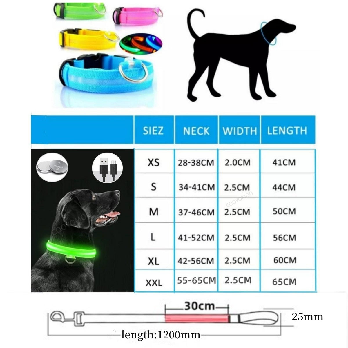 Correa Led brillante para perro, Collar luminoso con colgante, luz de lujo para perros y gatos, accesorios intermitentes de seguridad nocturna
