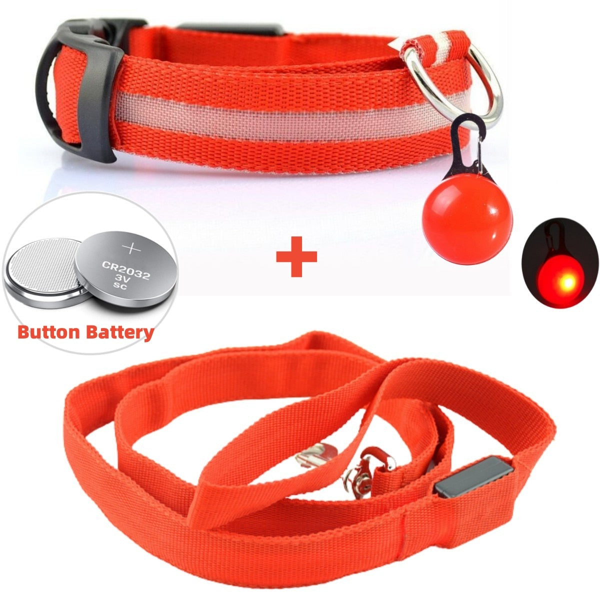 Correa Led brillante para perro, Collar luminoso con colgante, luz de lujo para perros y gatos, accesorios intermitentes de seguridad nocturna