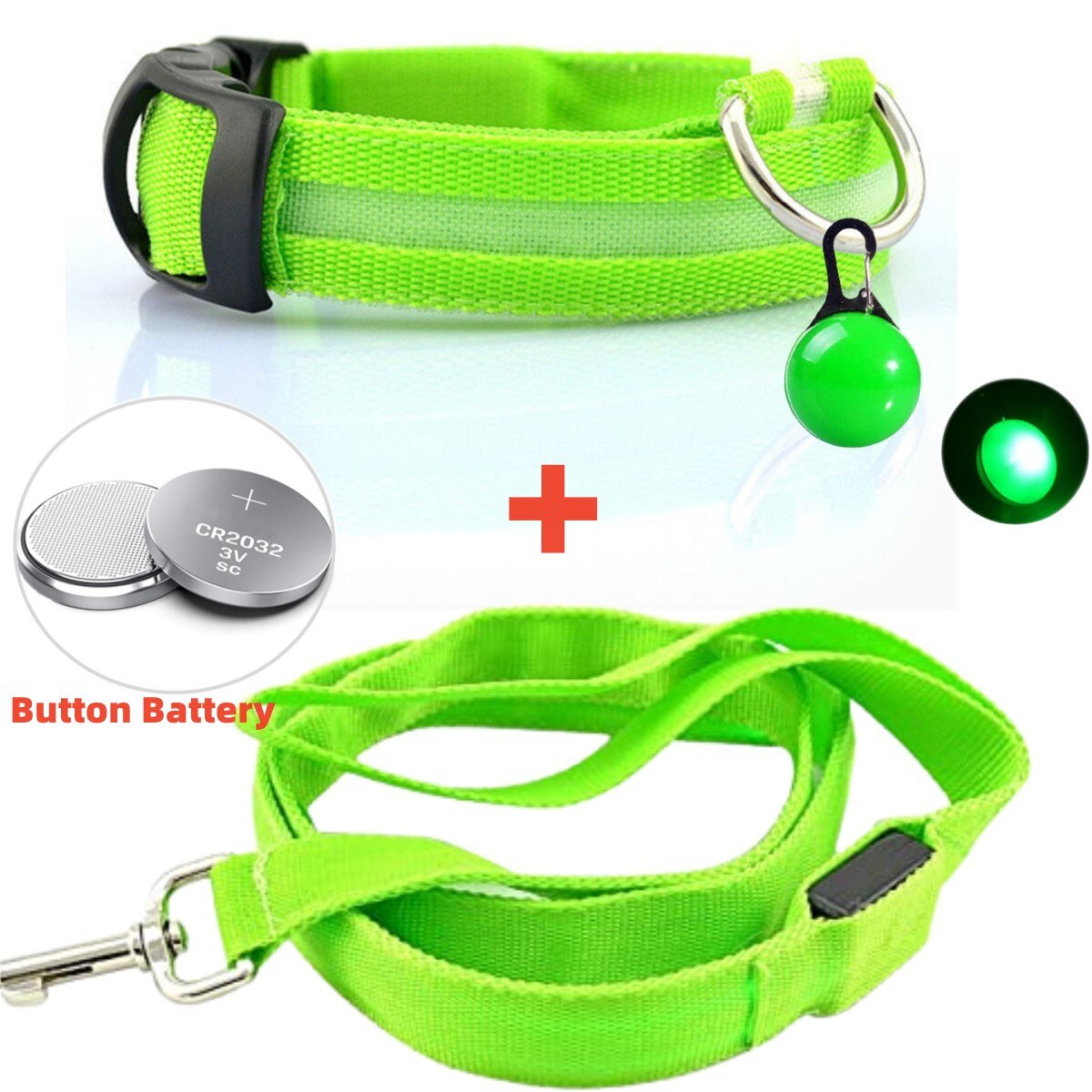 Correa Led brillante para perro, Collar luminoso con colgante, luz de lujo para perros y gatos, accesorios intermitentes de seguridad nocturna