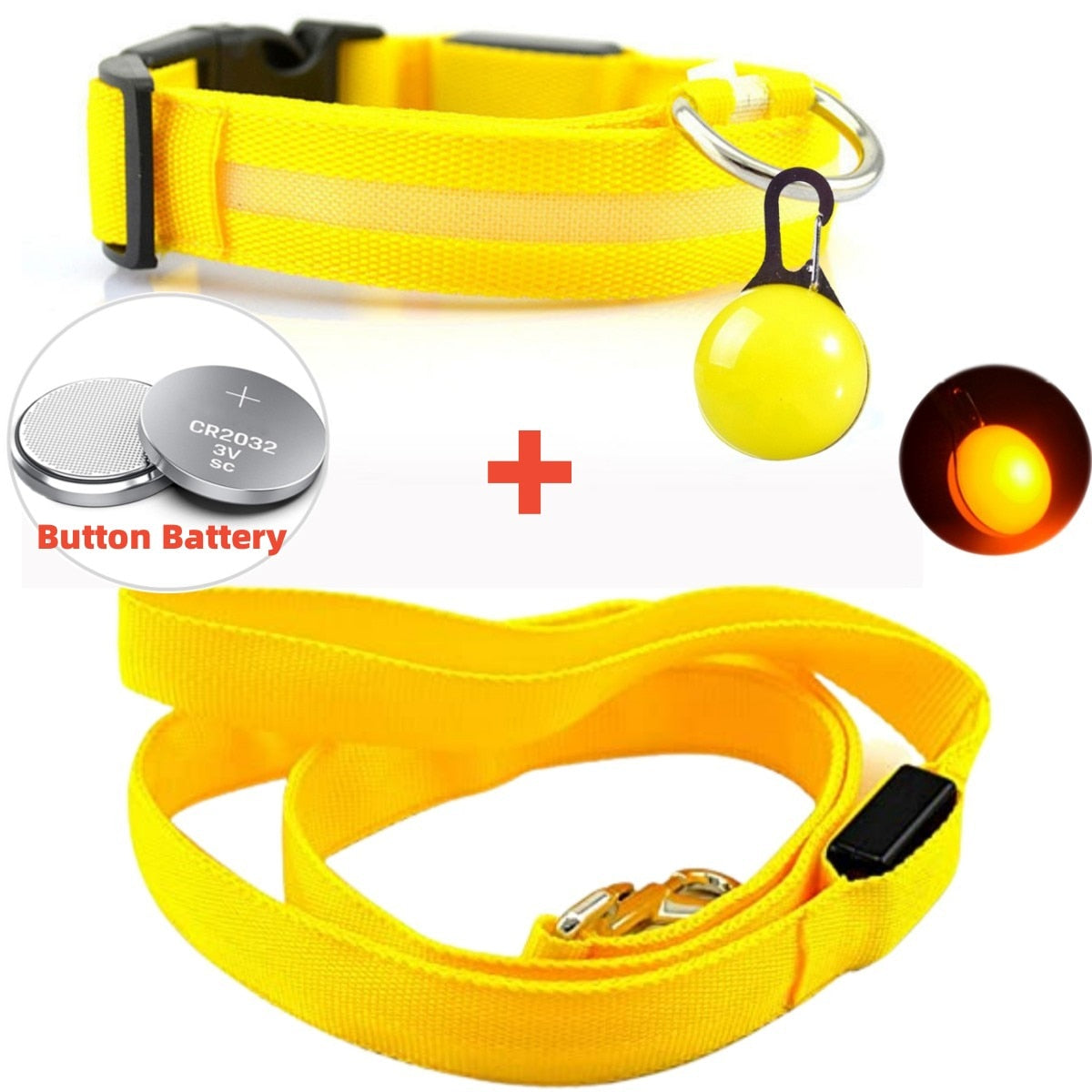 Correa Led brillante para perro, Collar luminoso con colgante, luz de lujo para perros y gatos, accesorios intermitentes de seguridad nocturna