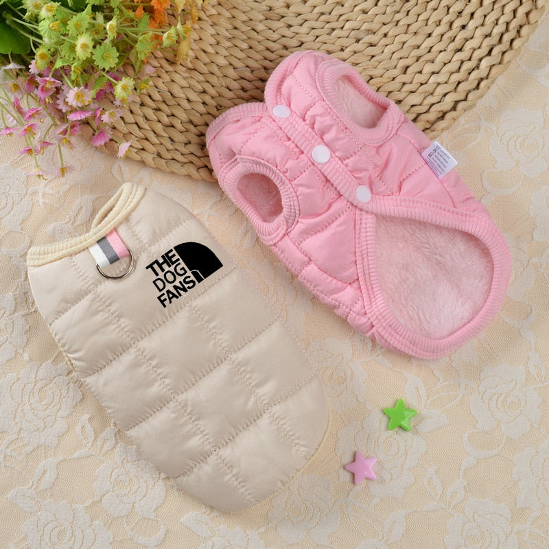 Ropa de invierno de algodon, sobretodo abrigado para perros pequeños, medianos y grandes.